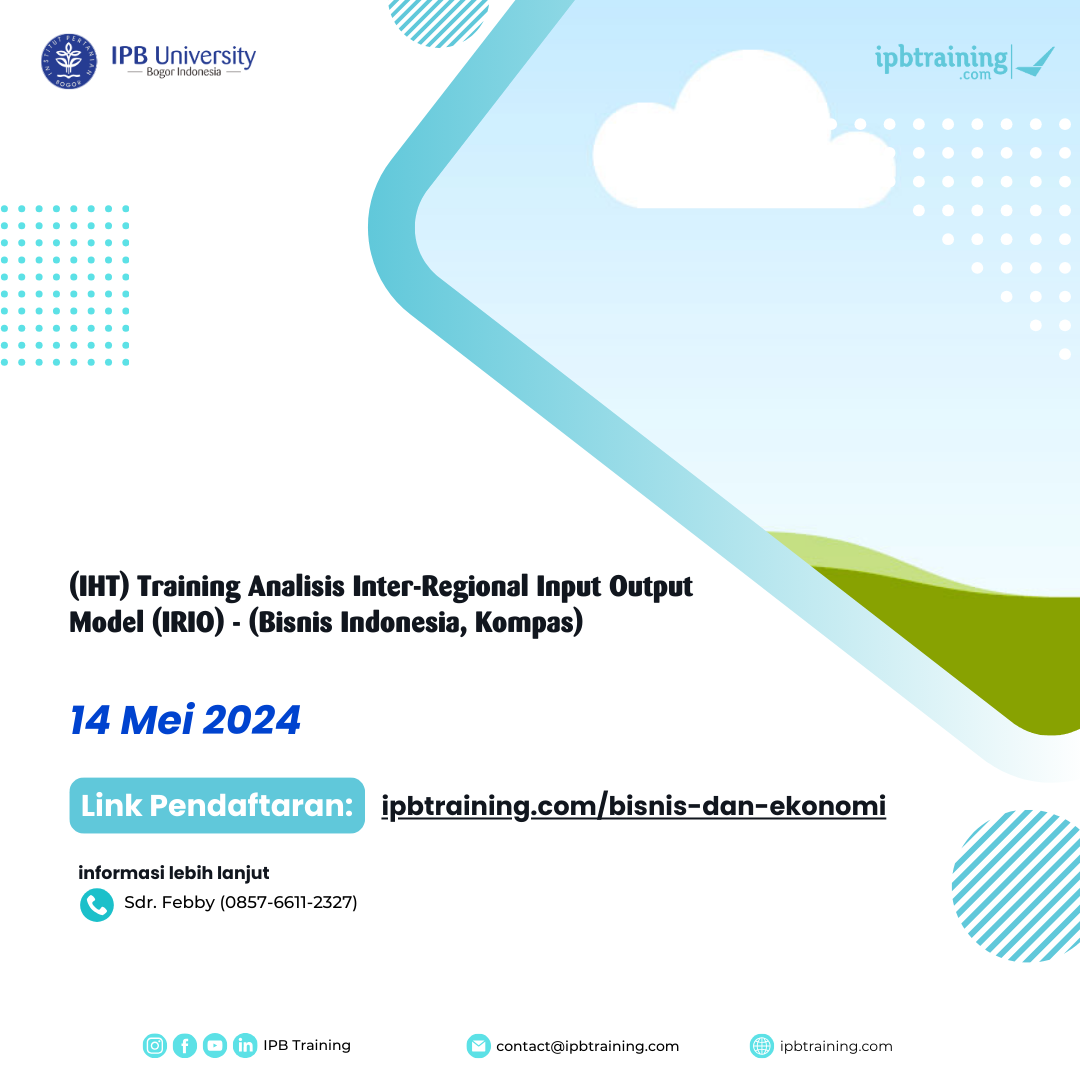 Ipb training iht training analisis inter regional input output