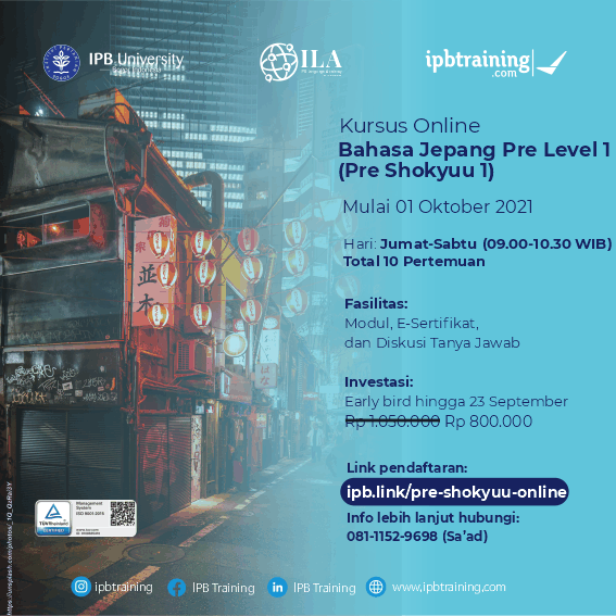 Gambar training Kursus Online Bahasa Jepang Pre-Shokyuu (Beginners)
